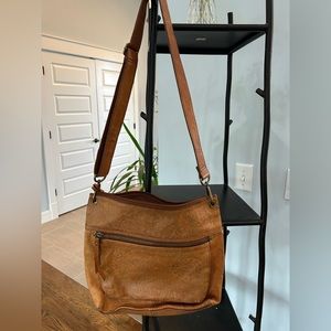 Fossil Sasha Vintage Tooled Floral Leather messenger bag